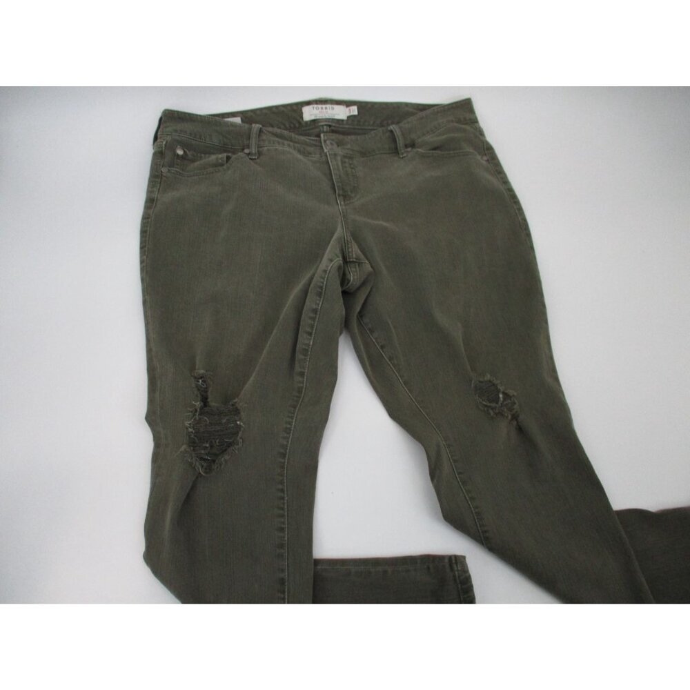 Torrid Boyfriend Jeans Womens Size 16R Distressed Gray - Picture 4 of 16